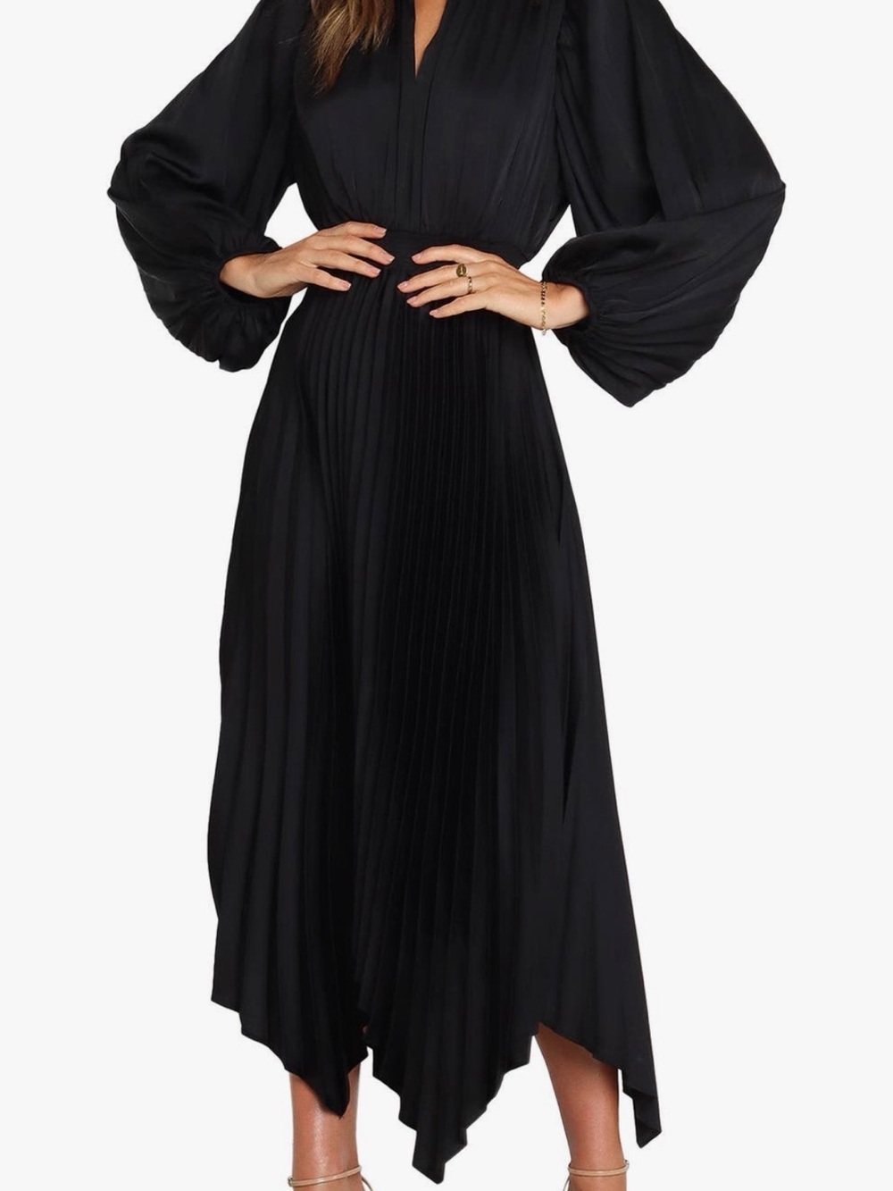 Petal & Pup
Eloise Pleated Balloon
Sleeve Midi Dress